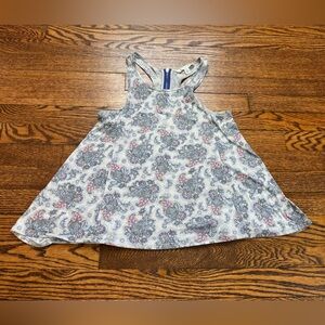 American Eagle Paisley Print Racerback Tank Top Blue Gray Size S